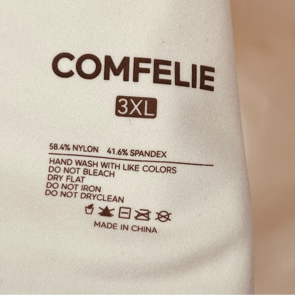 Comfelie ivory molded soft cup adjustable strap bra, 3XL.